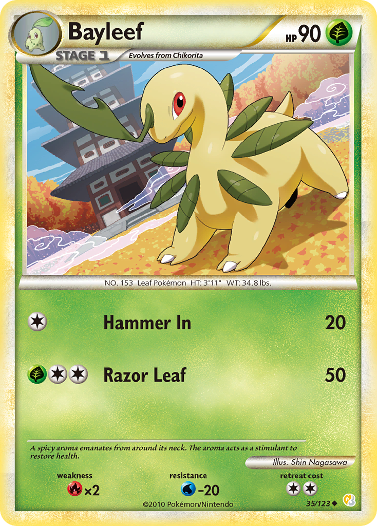 Bayleef (35/123) [HeartGold & SoulSilver: Base Set] Pokémon