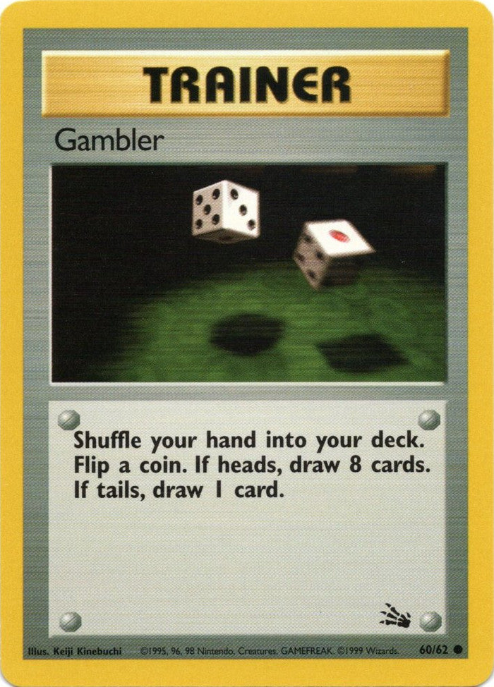 Gambler (60/62) [Fossil Unlimited] Pokémon