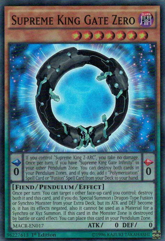 Supreme King Gate Zero [MACR-EN017] Super Rare Yu-Gi-Oh!