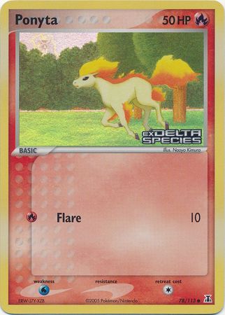 Ponyta (78/113) (Stamped) [EX: Delta Species] Pokémon