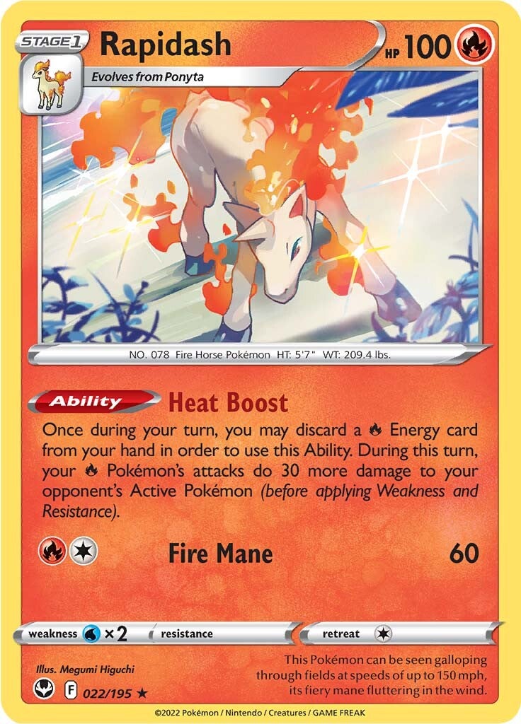 Rapidash (022/195) [Sword & Shield: Silver Tempest] Pokémon