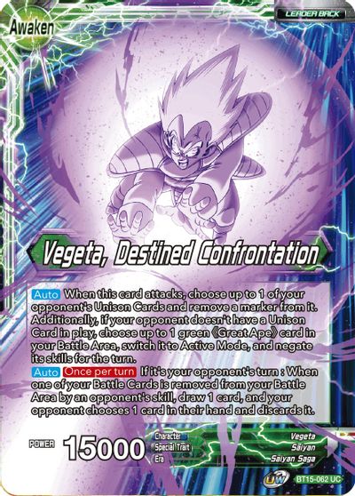 Vegeta // Vegeta, Destined Confrontation (BT15-062) [Saiyan Showdown] Dragon Ball Super