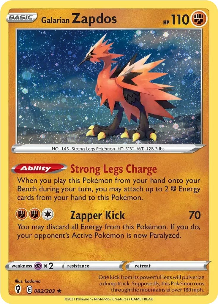 Galarian Zapdos (082/203) (Cosmos Holo) [Sword & Shield: Evolving Skies] Pokémon