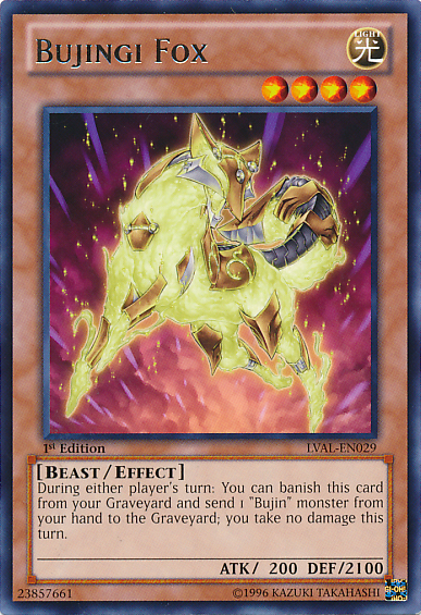 Bujingi Fox [LVAL-EN029] Rare Yu-Gi-Oh!