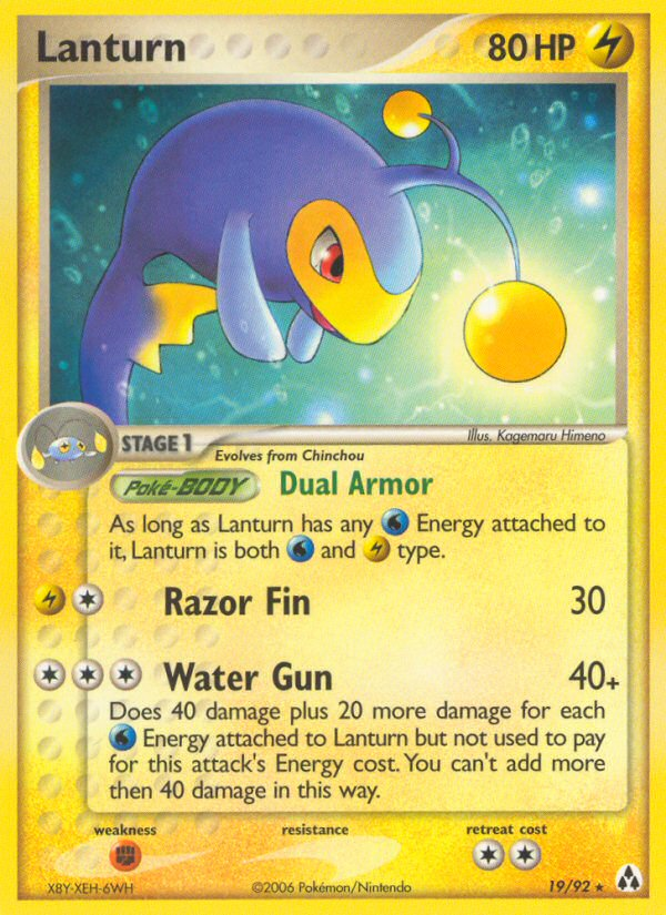 Lanturn (19/92) [EX: Legend Maker] Pokémon