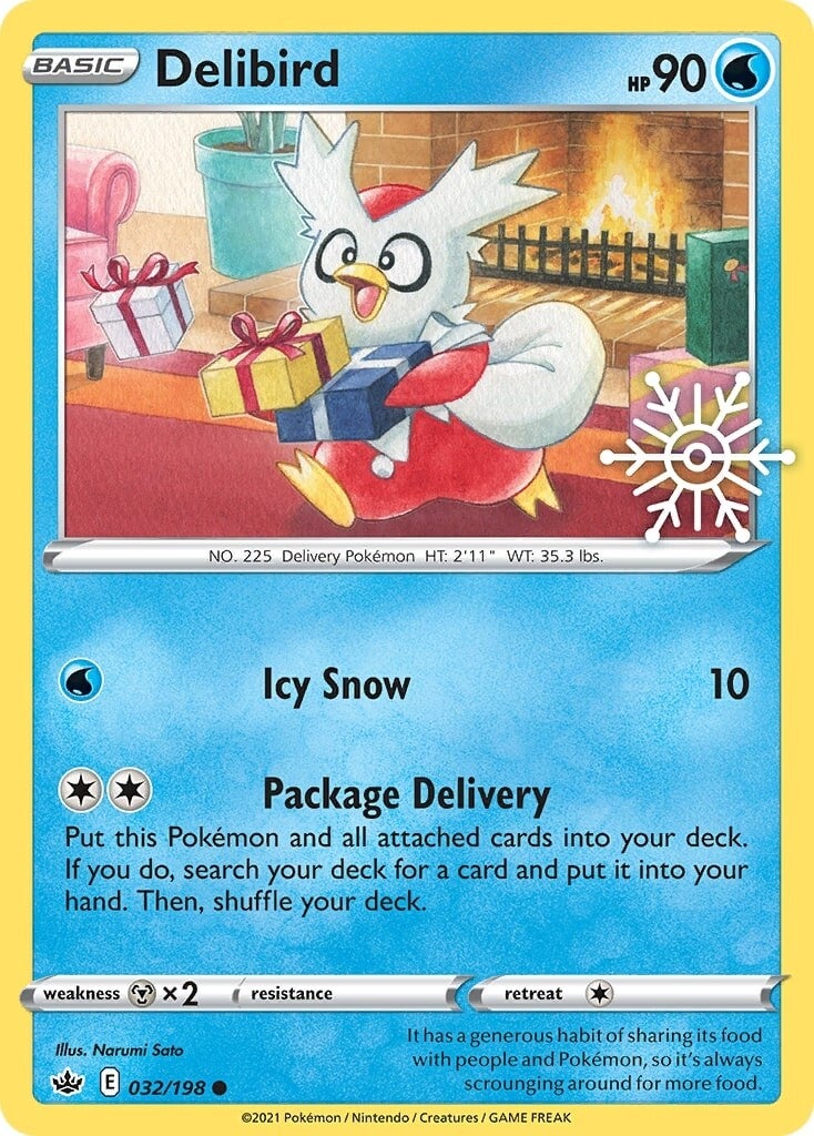 Delibird (032/198) (Holiday Calendar) [Sword & Shield: Chilling Reign] Pokémon