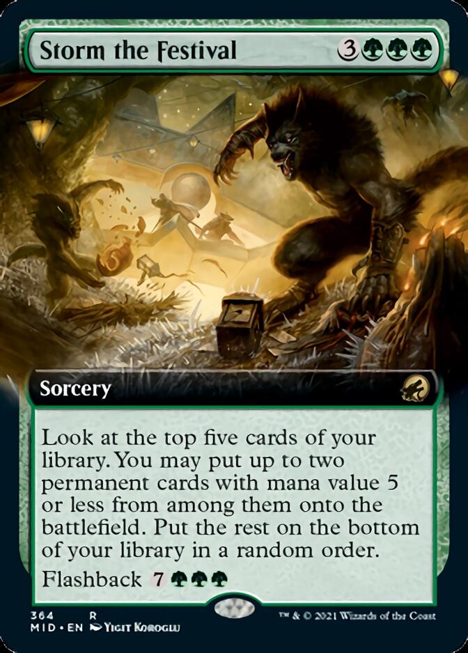 Storm the Festival (Extended Art) [Innistrad: Midnight Hunt] Magic: The Gathering