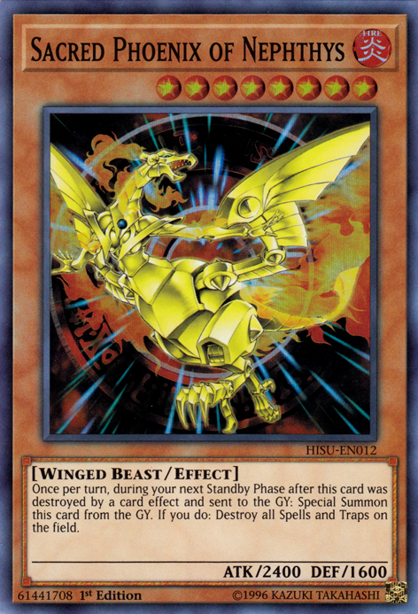 Sacred Phoenix of Nephthys [HISU-EN012] Super Rare Yu-Gi-Oh!