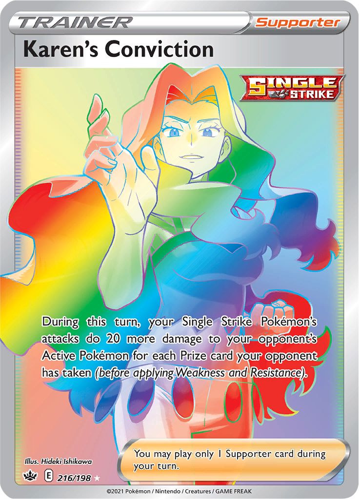 Karen's Conviction (216/198) [Sword & Shield: Chilling Reign] Pokémon