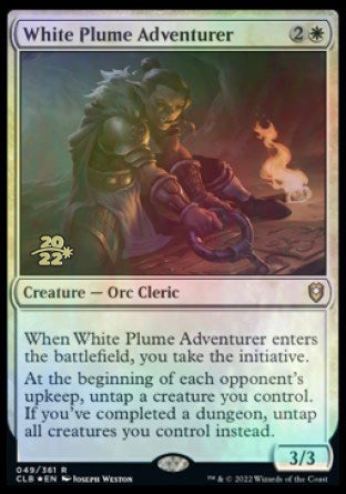 White Plume Adventurer [Commander Legends: Battle for Baldur's Gate Prerelease Promos] Magic: The Gathering