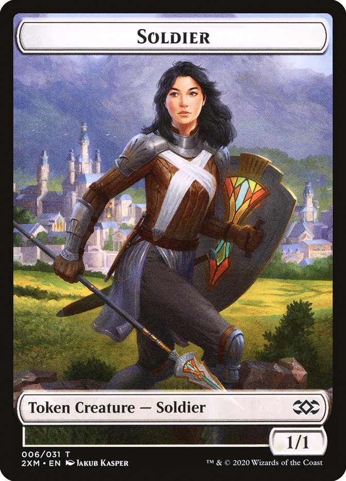Soldier Token [Double Masters Tokens] Magic: The Gathering