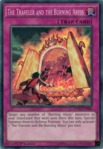 The Traveler and the Burning Abyss [DUEA-EN086] Super Rare Yu-Gi-Oh!