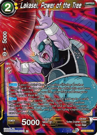 Lakasei, Power of the Tree (BT15-113) [Saiyan Showdown] Dragon Ball Super