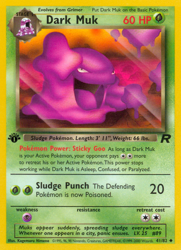 Dark Muk (41/82) [Team Rocket 1st Edition] Pokémon