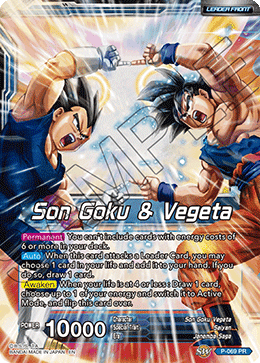 Son Goku & Vegeta // Miracle Strike Gogeta (P-069) [Mythic Booster] Dragon Ball Super