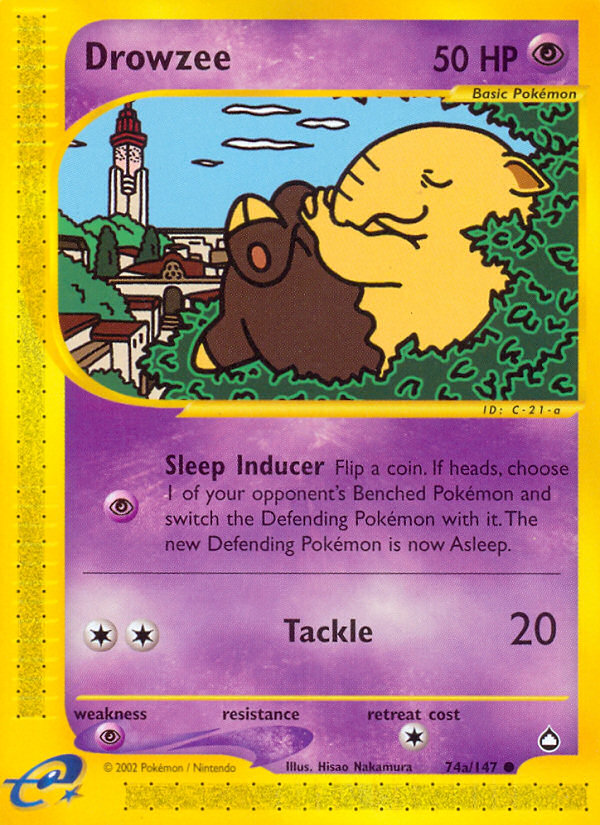 Drowzee (74a/147) [Aquapolis] Pokémon