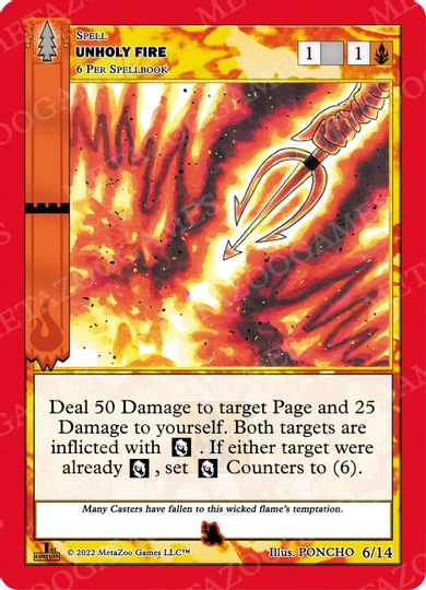 Unholy Fire [Cryptid Nation: Wilderness First Edition Theme Deck] Metazoo