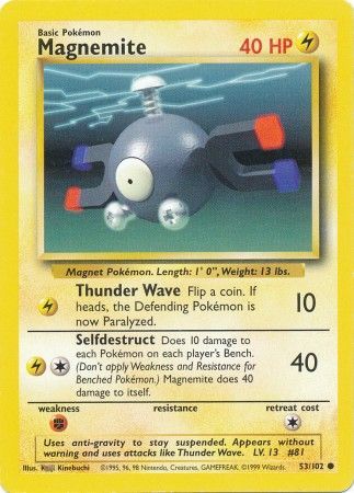 Magnemite (53/102) [Base Set Unlimited] Pokémon