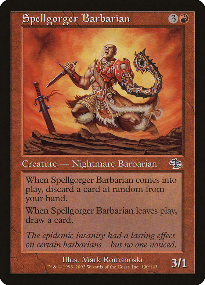 Spellgorger Barbarian [Judgment] Magic: The Gathering