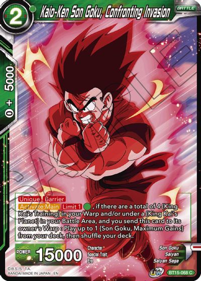 Kaio-Ken Son Goku, Confronting Invasion (BT15-068) [Saiyan Showdown] Dragon Ball Super