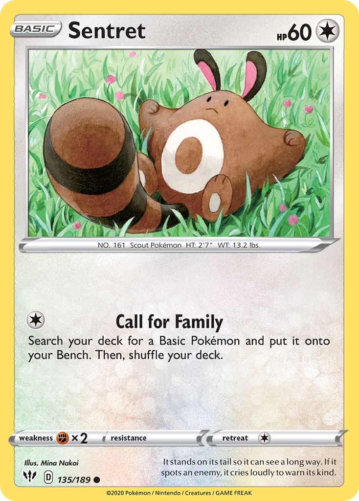 Sentret (135/189) [Sword & Shield: Darkness Ablaze] Pokémon