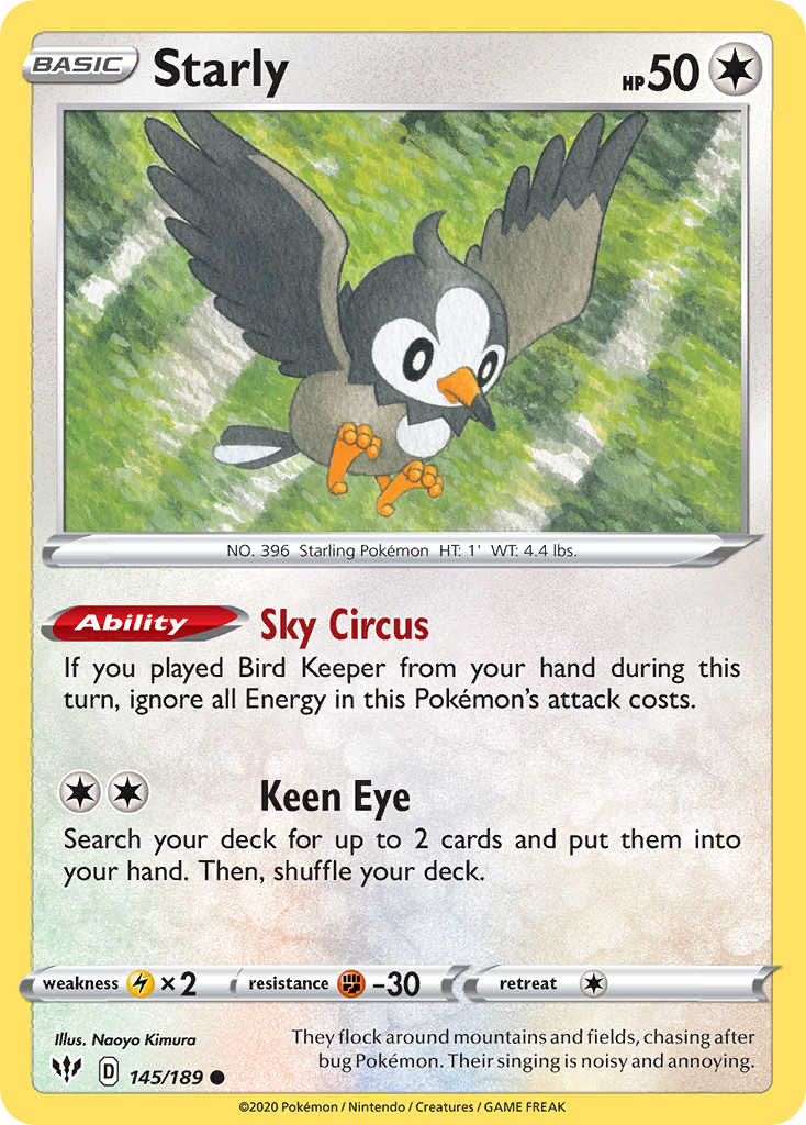 Starly (145/189) [Sword & Shield: Darkness Ablaze] Pokémon