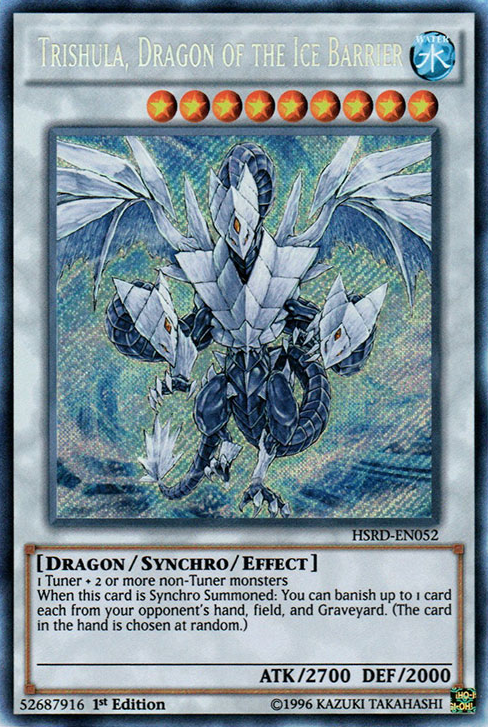 Trishula, Dragon of the Ice Barrier [HSRD-EN052] Secret Rare Yu-Gi-Oh!