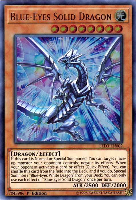 Blue-Eyes Solid Dragon [LED3-EN002] Ultra Rare Yu-Gi-Oh!