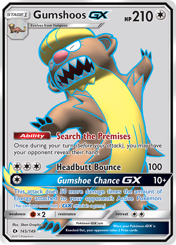 Gumshoos GX (145/149) [Sun & Moon: Base Set] Pokémon