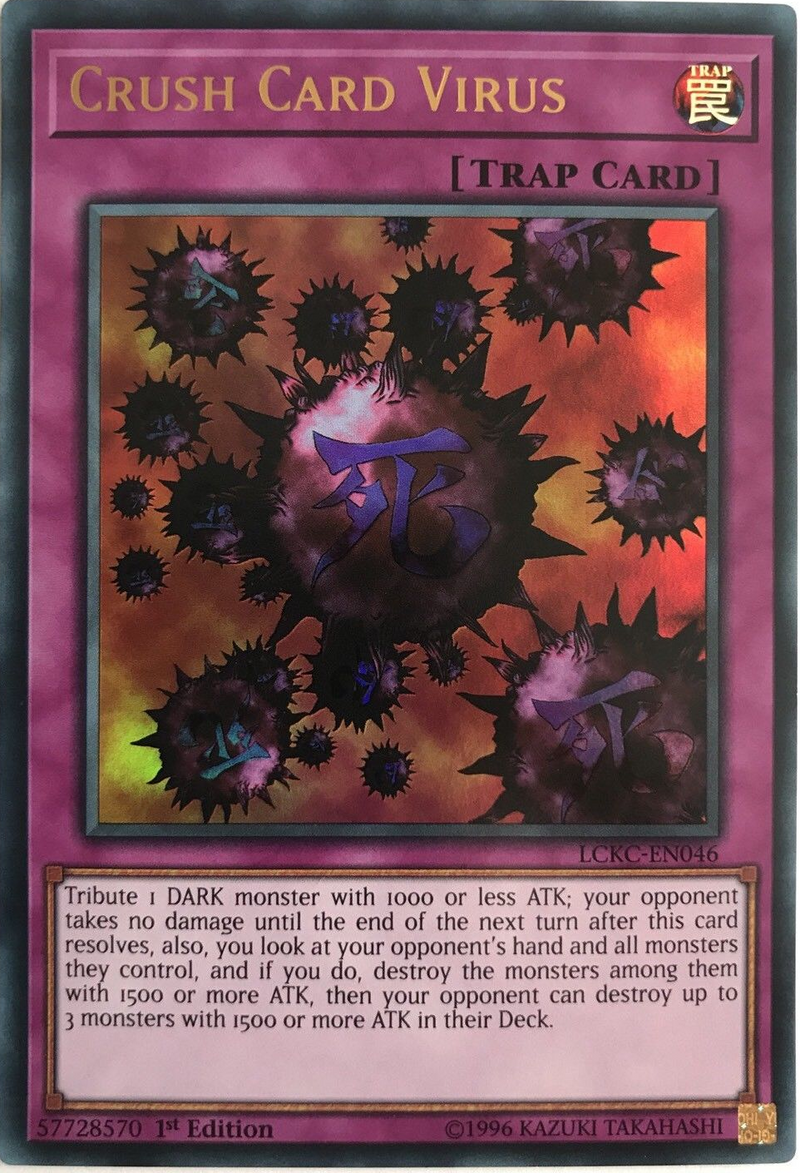 Crush Card Virus (Version 1) [LCKC-EN046] Ultra Rare Yu-Gi-Oh!