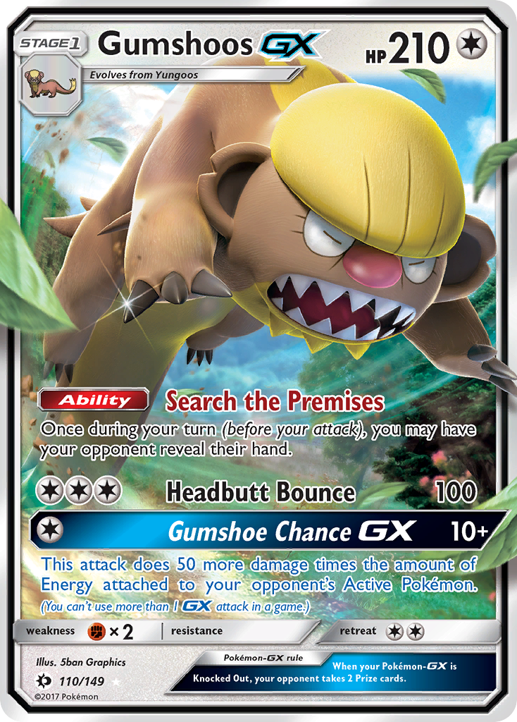 Gumshoos GX (110/149) [Sun & Moon: Base Set] Pokémon