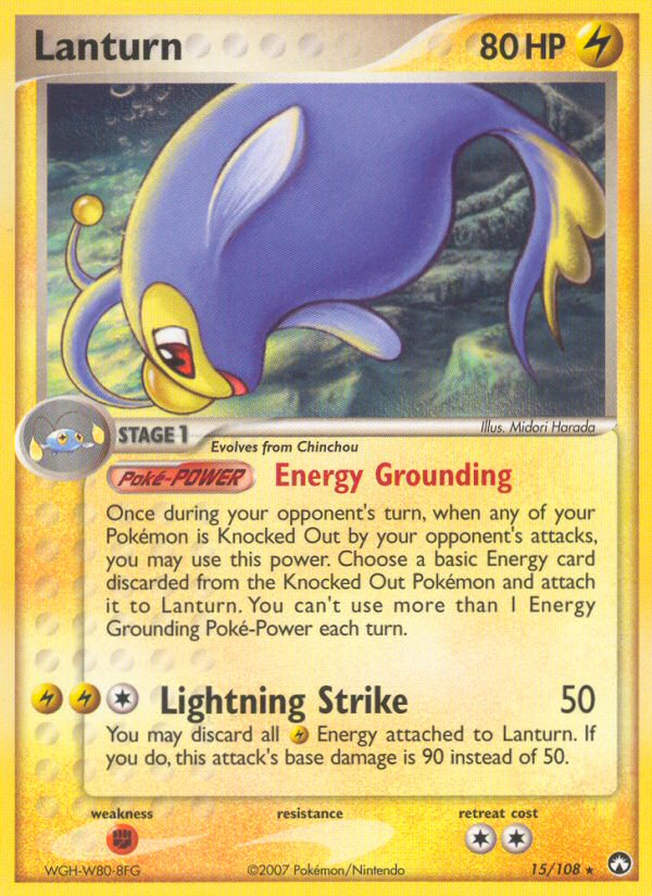 Lanturn (15/108) [EX: Power Keepers] Pokémon