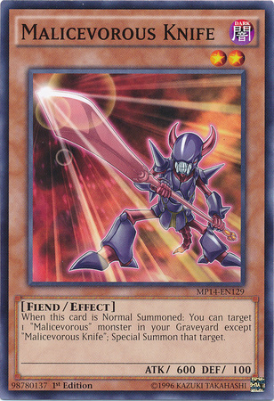 Malicevorous Knife [MP14-EN129] Common Yu-Gi-Oh!