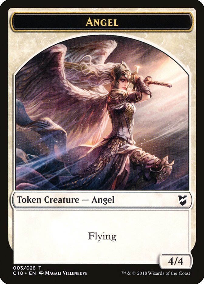 Zombie // Angel Double-Sided Token [Commander 2018 Tokens] Magic: The Gathering