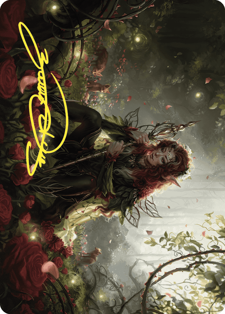 Yenna, Redtooth Regent Art Card (Gold-Stamped Signature) [Wilds of Eldraine Art Series] Magic: The Gathering