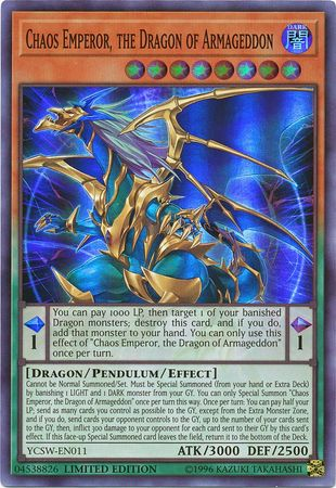 Chaos Emperor, the Dragon of Armageddon [YCSW-EN011] Super Rare Yu-Gi-Oh!