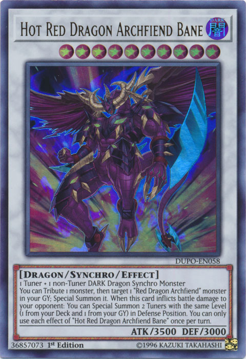 Hot Red Dragon Archfiend Bane [DUPO-EN058] Ultra Rare Yu-Gi-Oh!