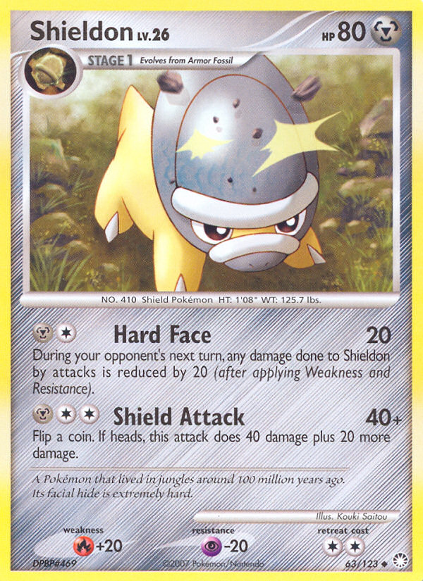 Shieldon (63/123) [Diamond & Pearl: Mysterious Treasures] Pokémon