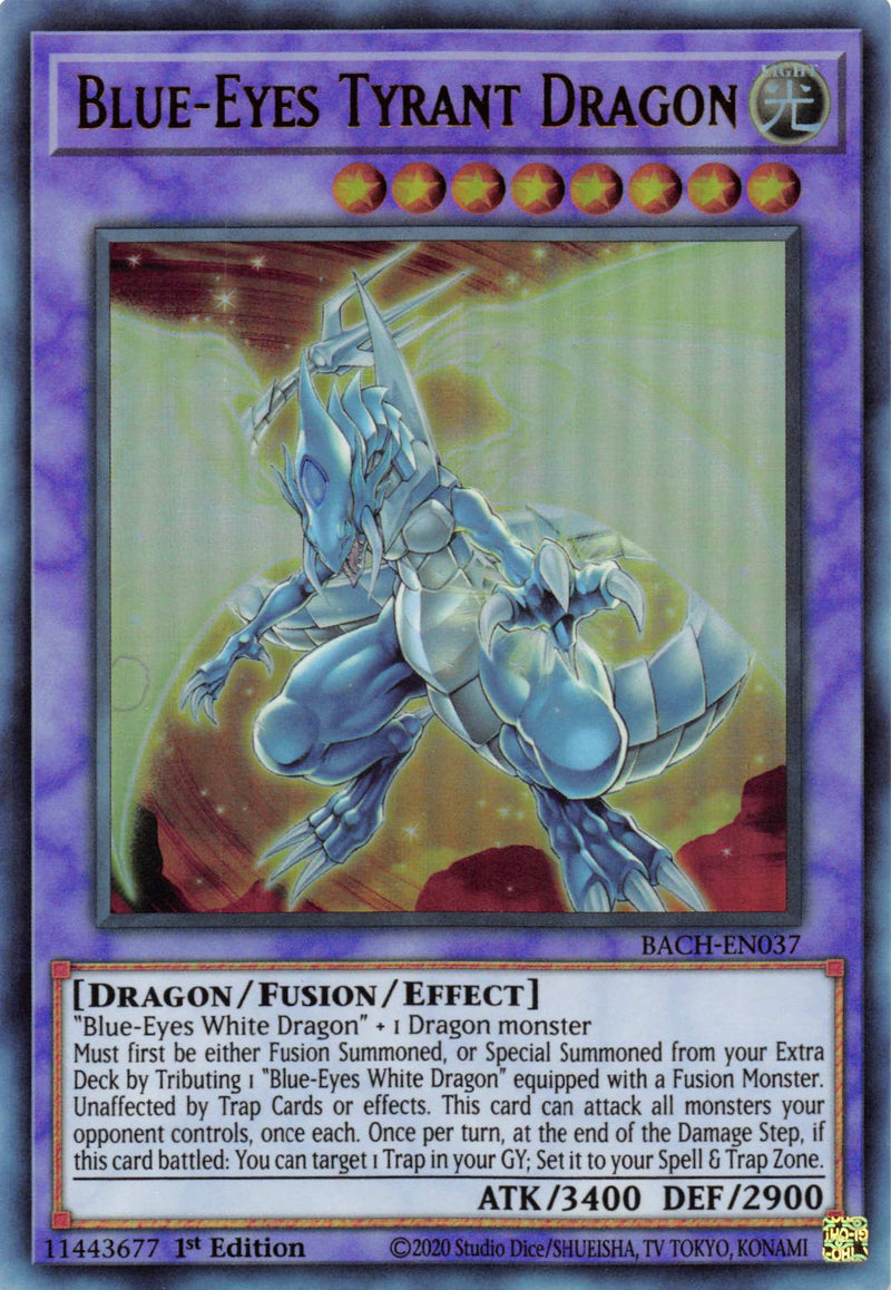 Blue-Eyes Tyrant Dragon [BACH-EN037] Ultra Rare Yu-Gi-Oh!