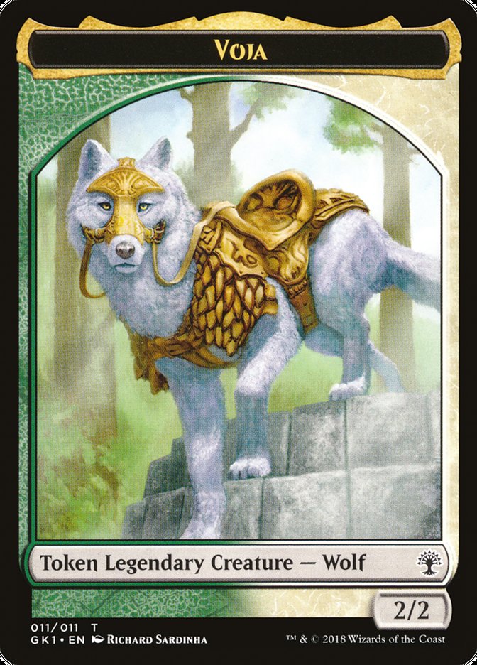 Voja // Saproling Double-Sided Token [Guilds of Ravnica Guild Kit Tokens] Magic: The Gathering