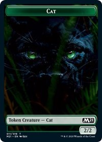 Cat (011) // Pirate Double-Sided Token [Core Set 2021 Tokens] Magic: The Gathering