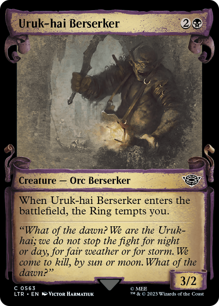 Uruk-hai Berserker [The Lord of the Rings: Tales of Middle-Earth Showcase Scrolls] Magic: The Gathering