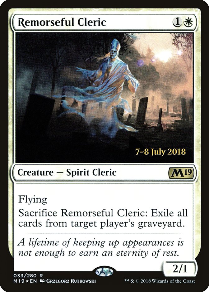 Remorseful Cleric [Core Set 2019 Prerelease Promos] Magic: The Gathering