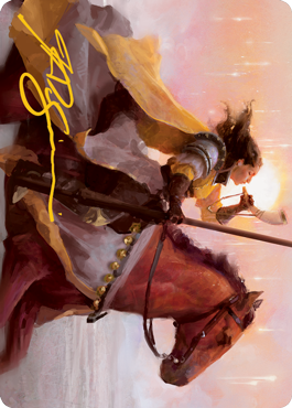 Sunrise Cavalier Art Card (Gold-Stamped Signature) [Innistrad: Midnight Hunt Art Series] Magic: The Gathering