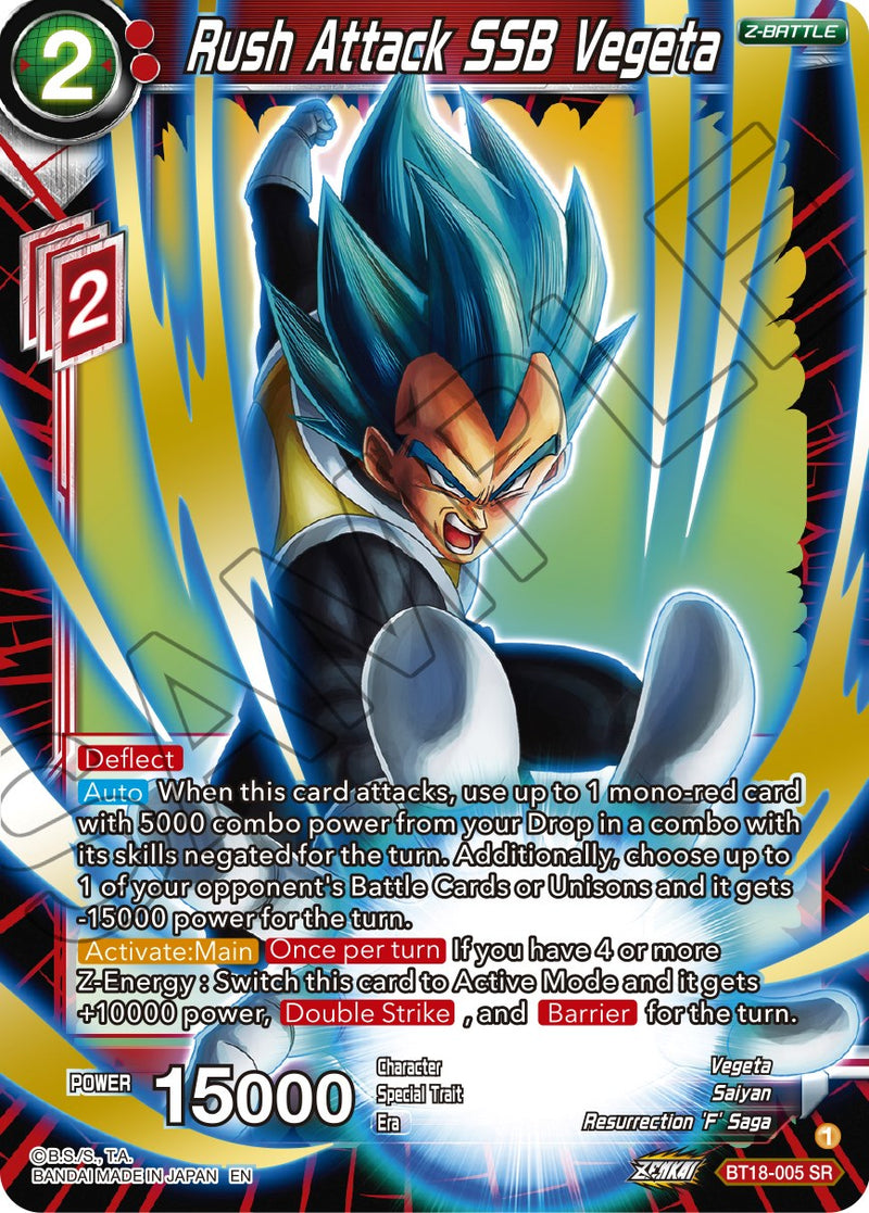 Rush Attack SSB Vegeta (BT18-005) [Dawn of the Z-Legends] Dragon Ball Super