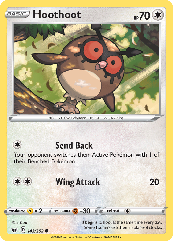 Hoothoot (143/202) [Sword & Shield: Base Set] Pokémon