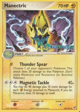 Manectric EX (38/107) (Deoxys Prerelease Promo) [Nintendo: Black Star Promos] Pokémon