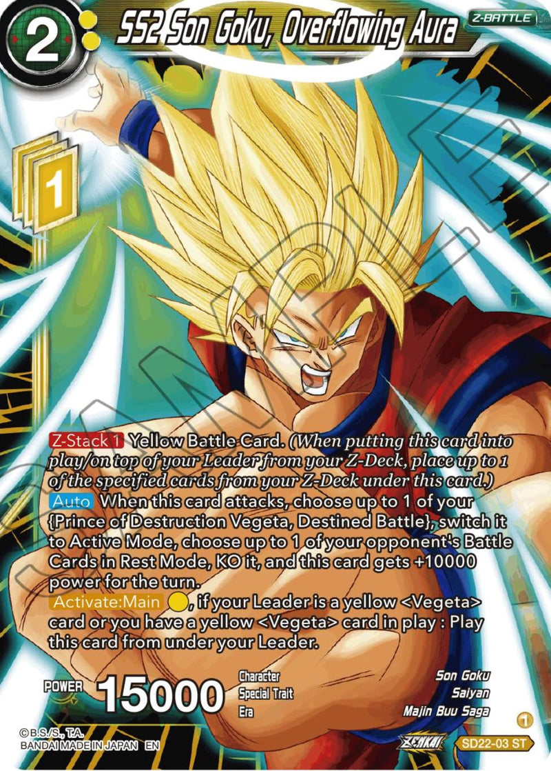 SS2 Son Goku, Overflowing Aura (Starter Deck Exclusive) (SD22-03) [Power Absorbed] Dragon Ball Super