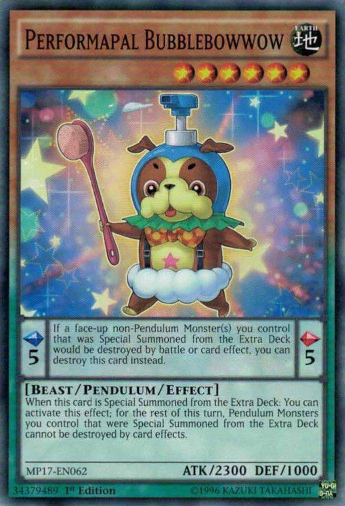 Performapal Bubblebowwow [MP17-EN062] Common Yu-Gi-Oh!