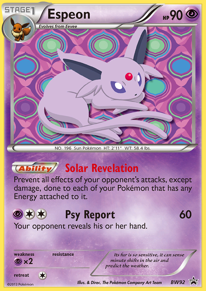 Espeon (BW92) [Black & White: Black Star Promos] Pokémon